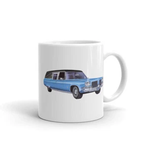 1972 Oldsmobile Cotner Bevington Leichenwagen c/b weiß glänzend Tasse Beerdigung Goth 72 - Bild 1 von 7