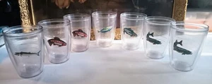 Set di 7 vassoi vintage isolati a doppia parete varietà da pesca offshore - Foto 1 di 8