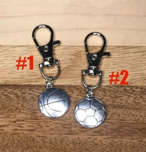 Sports Ball Zipper Pulls/Backpack tags/Purse Danglers - Picture 1 of 1