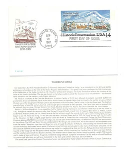 UX119 Timberline Lodge, Historic Preservation, Artmaster, FDC - Picture 1 of 1