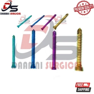 Veterinary Orthopedic Locking Self Tapping 3.5mm 200 Pcs Screws Titanium Set - Picture 1 of 4