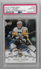 SIDNEY CROSBY 2018 UPPER DECK SPECKLED RAINBOW FOIL E PACK PENGUINS RARE PSA 10