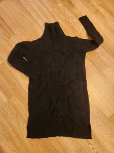 Polo Ralph Lauren Knit Sweater Dress Girls Sz S Cable Turtleneck Wool Cashmere - Picture 1 of 6