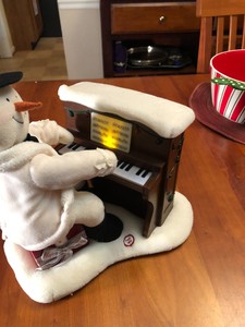 hallmark singing snowman playing piano