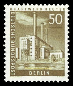 EBS Berlin 1956 - Townscapes - Reuter Power Plant - Michel 150 - MNH** - Picture 1 of 1