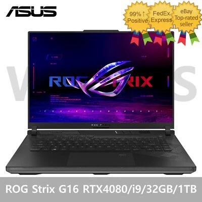 ASUS ROG Strix G16 G614JZR-N4120 16" RTX4080 1TB 32GB i9-14900HX FreeDOS Gaming - Image 1 of 4