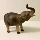 Figurine éléphant en plastique vintage Blow Mold jouet 7 pouces de long