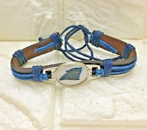 Carolina Panthers NFL Kordelzug Lederarmband - US-Verkäufer - 151 - Bild 1 von 2