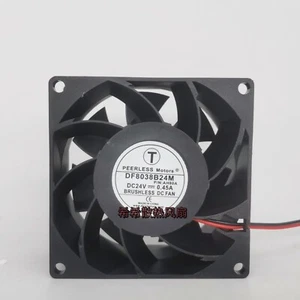 1 PCS T PEERLESS Motors Fan DF8038B24M 24V 0.45A 8038 8cm 2 wire cooling fan - Picture 1 of 3