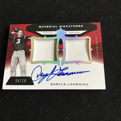 DARYLE LAMONICA 2012 EXQUISITE COLLECTION ALUMNI PRIDE GOLD AUTO /10 - Image 1 of 2