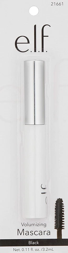 Máscara de pestañas ELF Volumizing Fórmula mejorada #21661 NEGRO .11 FL Oz nueva cardada Foto 1 de 1
