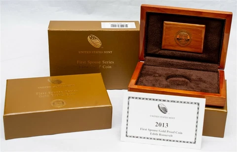OGP For 2013-W First Spouse Gold Proof $10 - Edith Roosevelt - No Coin Cover
