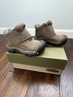 Keen Size 8 Kootenay WP Toddler Hiking Boot Dark Earth/Spectra Yellow - Image 1 of 4