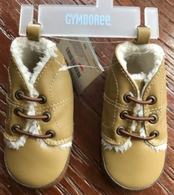 Baby Boys Gymboree Crib Shoes size 03 / 6-12 Months New - Image 1 of 4