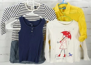 GAP KIDS OUTFIT LOT Dress Tank Top Graphic Tee Long Sleeve Shirt Girls 4-5 Fall - Picture 1 of 12