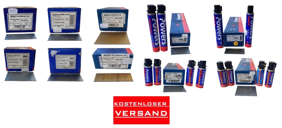 Clavos Ø 1,6MM Gerademagaziniert, Acero Inox,Eléctrico Galvanizado Stifte 16GA - Imagen 1 de 1