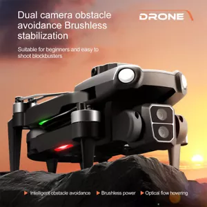 RC Drone With 4K HD Dual Camera Brushless WiFi FPV Foldable Quadcopter+2 Battery - Picture 1 of 15