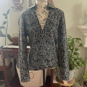 NWT Anne Klein Women's Blazer 6 Blue Beaded  Artsy Career formal office prom - Picture 1 of 13