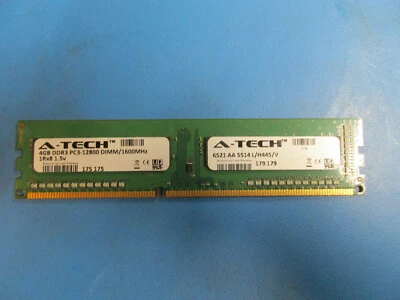 A-TECH 4GB 1 X 4GB PC3-12800 DDR3 NON-ECC 240 PIN 6521AA5514L/H445/V - Image 1 of 4