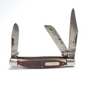 VINTAGE SCHRADE USA OLD TIMER 34OT MIDDLEMAN STOCKMAN JACK POCKET KNIFE KNIVES - Picture 1 of 5