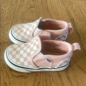 Vans Pink Checkered Slip-On Sneakers Toddler Girls Size 4 - Picture 1 of 10