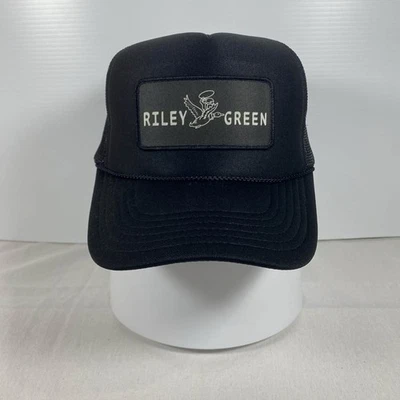Riley Green Duck Trucker Mesh Back Black Hat Cap SnapBack Adjustable Otto Brand - Image 1 of 4