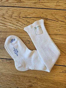 Vintage Paar Kinder Socken Strümpfe weiß 100 % gekämmte Baumwolle von Penney's neu aus altem Lagerbestand neu mit Etikett - Bild 1 von 7