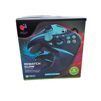 PDP REMATCH GLOW Wired Controller for Xbox Series X|S/Xbox One - Blue Tide - Image 1 of 4