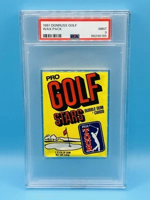 1981 Donruss Pro Golf Stars Wax Pack PSA 9 MINT - Image 1 of 2