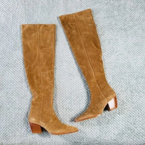 Matisse Free People warme braune Wildleder Overknee Western Absatz Stiefel Boho 7,5 - Bild 1 von 8