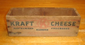 Vintage Kraft 5 Pfund Holz/Holz Ziegel Käse Box - Bild 1 von 6