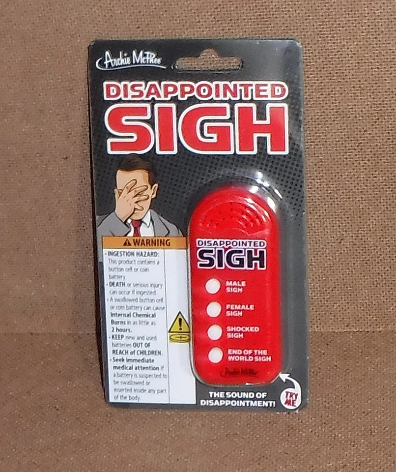 Disappointed Sigh Electronic Noisemaker 2019 by Archie McPhee -