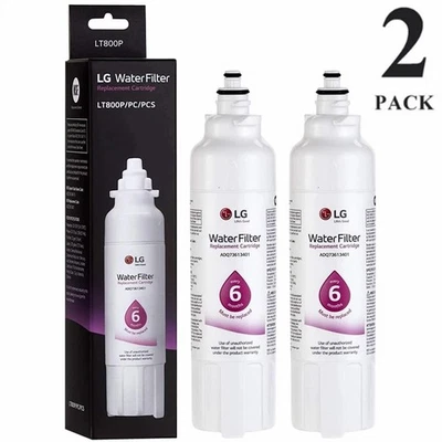 Cartucho de filtro de agua de repuesto LG LT800P para refrigerador 200 gal 2 PACK Foto 1 de 2