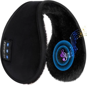 LC-dolida Bluetooth Ohrenschützer für Winter Damen Herren, Ohrenwärmer schwarz  - Bild 1 von 7