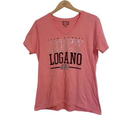Camiseta rosa para mujer Joey Logano #22 talla M Nascar Racing Foto 1 de 4