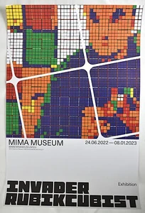 SPACE INVADER RUBIKCUBIST MIMA AUSSTELLUNGSPLAKAT, 2022 - Bild 1 von 2