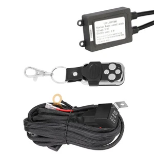Wireless Remote Control Switch Strobe + 12V 40A 2-Lead Wiring Harness Kit 6Model - Picture 1 of 14