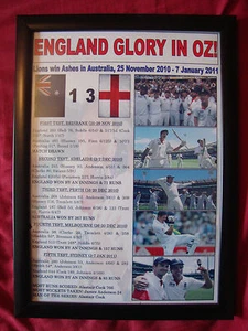 England 2010/11 Ashes Winner - gerahmter Druck - Bild 1 von 2