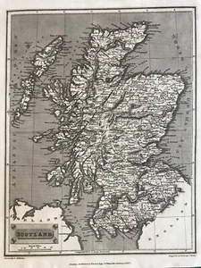 1827 Antique Map; Scotland by Assheton / Tegg - Picture 1 of 3