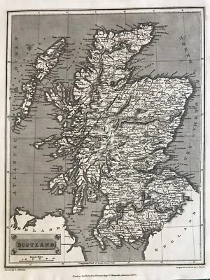 1827 Antique Map; Scotland by Assheton / Tegg - Image 1 of 3
