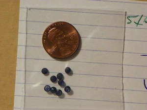 Dunkelblauer Saphir 9 von ca. 3 mm. Runde leichte natürliche Einschlüsse Augen reinigen - Bild 1 von 1