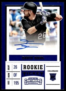 2016 Panini Elite Extra Edition Future Threads Silhouette Autographs Blue David - Picture 1 of 2