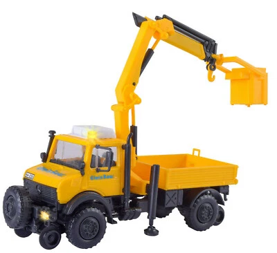 Kibri 14991 Two-Way Unimog Track-Laying,Working Crane + Basket,Fkt.baus. H0 New - Image 1 of 2