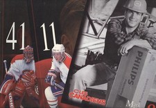 1995 1996-97 1997-98 1998-99 MONTREAL CANADIENS LINE-UP CARD NHL HOCKEY SEE LIST