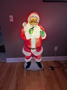 Rare 51" Santas Best Whispering Santa Christmas Blow Mold Shhh Vintage HTF - Picture 1 of 16