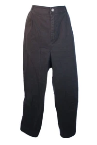 ASOS Design Black Work Pants Size 12 Petite Belt Loops Zip Button - Picture 1 of 4