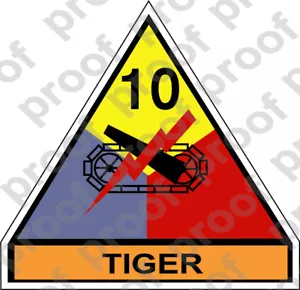 AUFKLEBER US ARMY UNIT 10th Armor Div. SHIELD COL - Bild 1 von 1