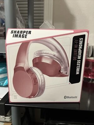 Sharper Image SBT665 Deluxe Hi-Fi Wireless Headphones - Pink - Image 1 of 4
