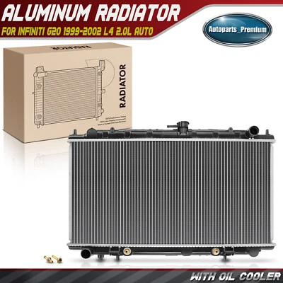 Radiator w/ Transmission Oil Cooler for Infiniti G20 1999-2002 L4 2.0L Automatic - Image 1 of 4