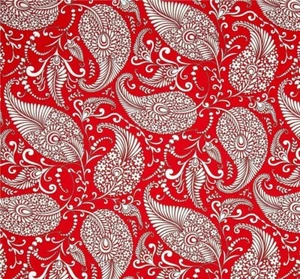 18 x 18 funda de almohada de Navidad alegre muérdago rojo cachemira - Imagen 1 de 1